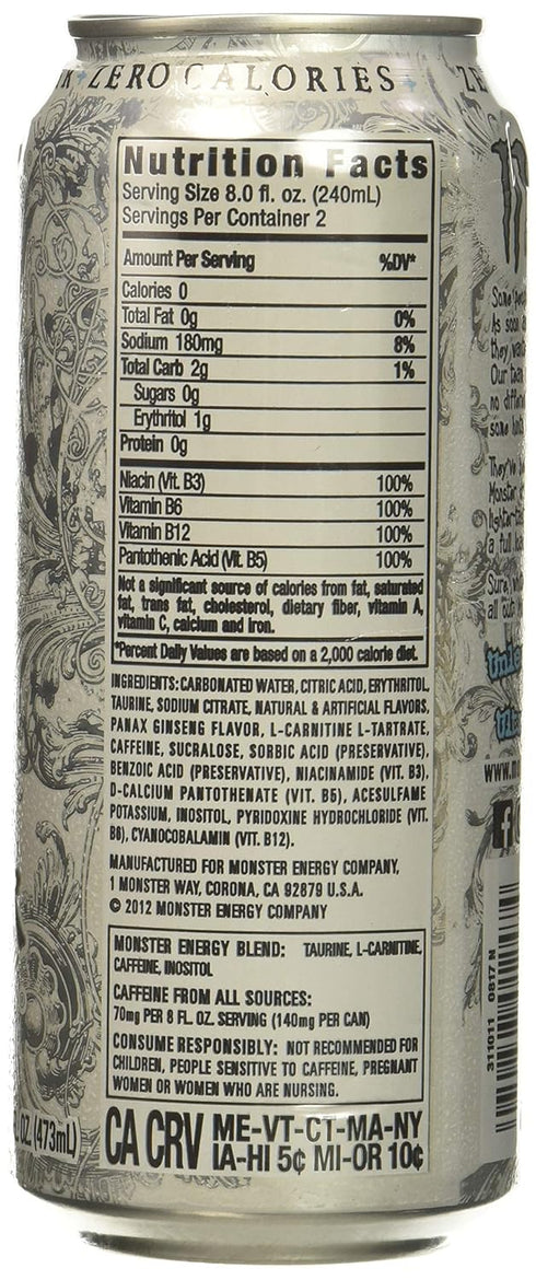 16 oz. Monster Energy Zero Ultra, fl