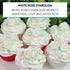 Set, 24 Count Global Sugar Art Edible Royal Icing White Rose Two sizes, for Cake and Cupcake Decorating by Chef Alan