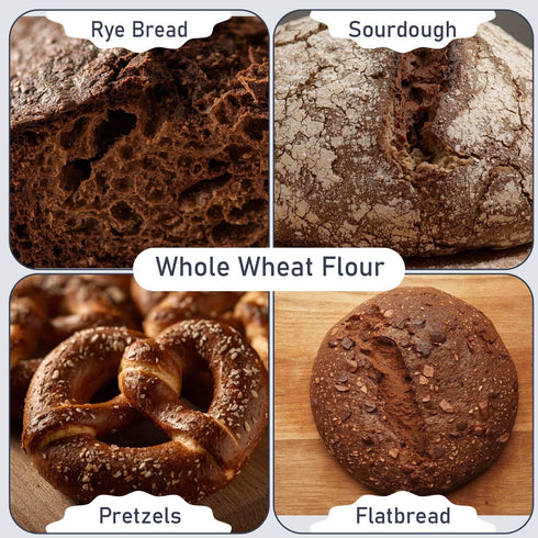 2 Lb Great River Milling Organic Dark Rye Flour | Whole Grain, Non-GMO, Kosher, Unbromated | Earthy Flavor for Rye