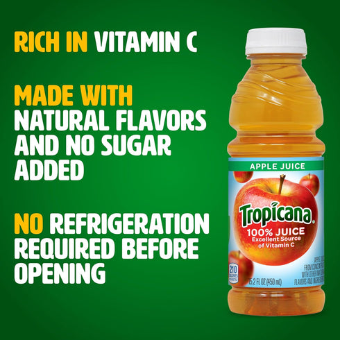 100% (Pack 12) Tropicana Juice Apple