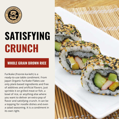Muso From Japan Green Nori Seaweed Furikake, Vegan-Friendly, USDA Organic Seasoning for Rice, Sushi, Salads, 2.5 oz