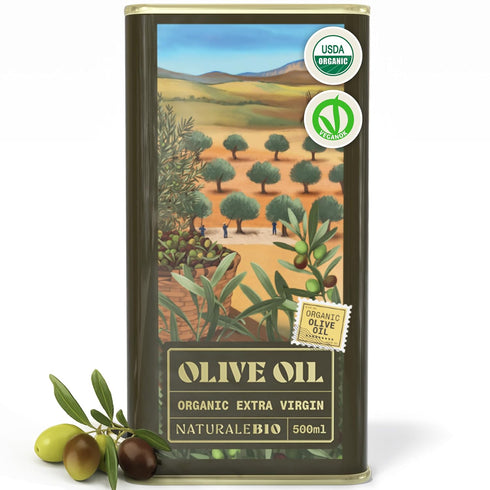 NaturaleBio Extra Virgin Olive Oil 17floz. Organically harvested in Spain. D.O.P certified.