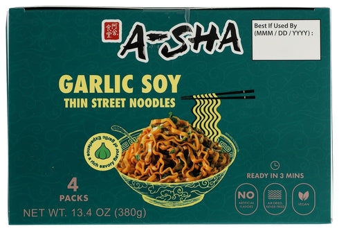 4 Pack, 13.4 A-Sha, Noodles Street Style Scallion Sauce Ounce