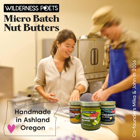 100% (8 Wilderness Poets, Pistachio Butter - Organic, Raw, Pistachio - Glass Jar Ounce) - Perfect for Dubai Chocolate