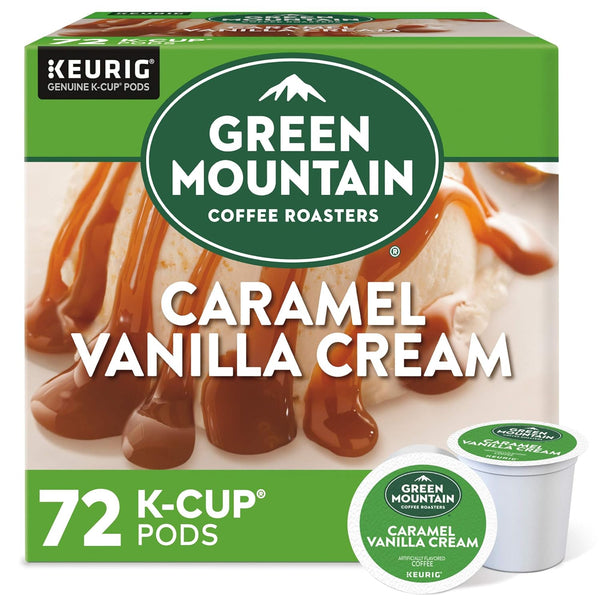 Green Mountain Coffee Roasters Caramel Vanilla Cream Keurig Single-Serve K-Cup pods, Light