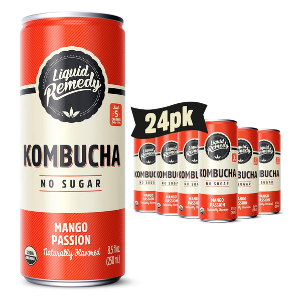 Liquid Remedy Kombucha Sugar Free Organic Drink, Low Calorie, Probiotic Like Tea
