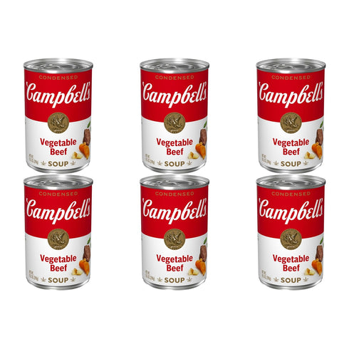 Campbell's Condensed Vegetable Beef Soup, 10.5 Ounce Can (Pack of 6)