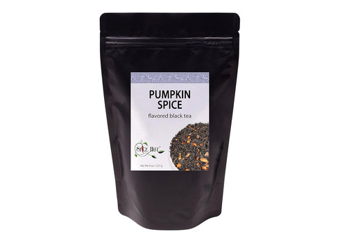 Pumpkin Spice Loose Leaf Flavored Black Tea - Caffeinated, 8oz Bulk, 80-100 Cups