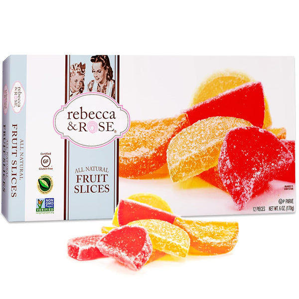 Rebecca & Rose Certified Gluten Free Fruit Slices 6oz | All Natural, Fat Free, Non