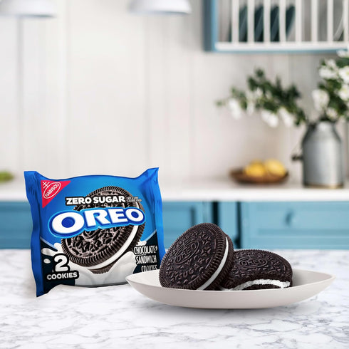Pack, 20 Packs (2 OREO Zero Sugar and OREO Double Stuf Zero Sugar Chocolate Sandwich Cookies Variety Snack Cookies