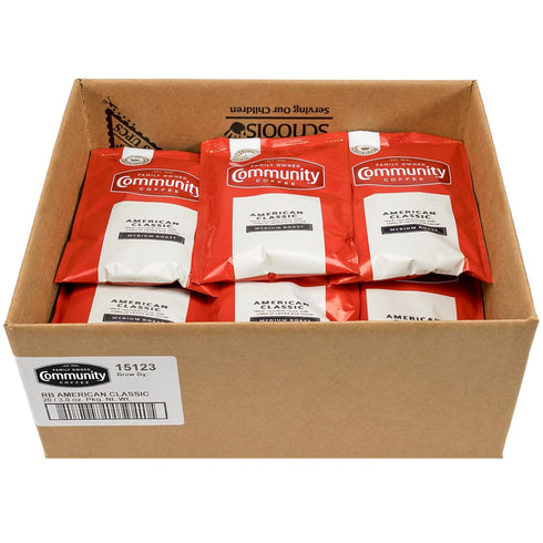 Community Packs, 3.0 20) Coffee American Classic, Medium Roast Pre-Measured Coffee Ounce Each (Box