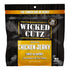 30g (2 Wicked Cutz Sweet & Savory Chicken Jerky, Protein Per Bag, Tender & Easy to Chew Alternative to Chicken Sticks