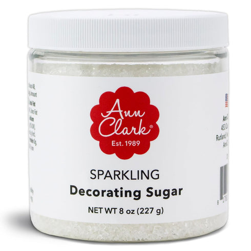 8 oz. Ann Clark Sparkling Sugar White Decorating Sugar