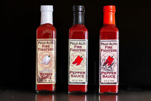 (8.5oz) Pack 2 Palo Alto Firefighters Pepper Sauce - of - Salt Free Pepper Plant Hot Sauce, No Sodium Hot Pepper Sauce