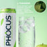 75mg 11.5 oz (Pack 12) PHOCUS Caffeinated Sparkling Water, Crisp Apple, Natural Caffeine Plus L-Theanine, Zero Sugar
