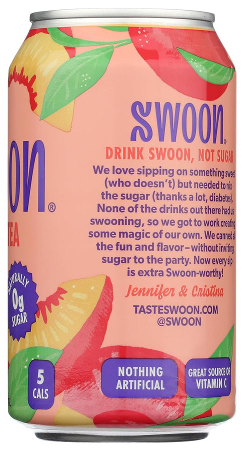 12 Oz Swoon, Tea Peach Zero Sugar, Fl