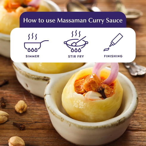 9.8 oz (Pack 2) Watcharees Thai Massaman Curry Sauce Authentic Thai Flavor Made from Real Massaman Curry Paste