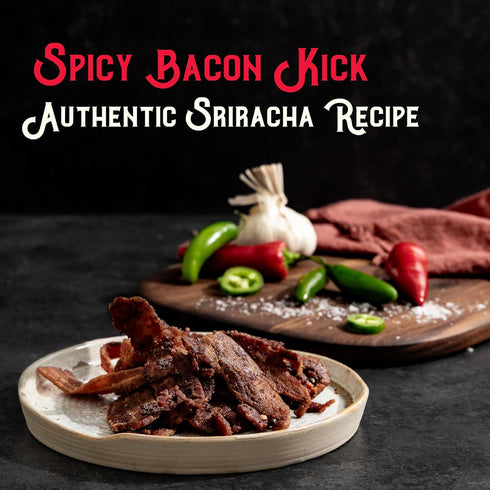 3oz (85g) Meat Artisan Sriracha Style Uncured Bacon Jerky - Gluten Free No MSG and No Nitrates - Gourmet Meat Snacks