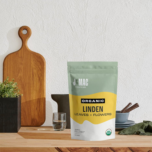 Organic Linden Leaf and Flower by J Mac Botanicals - Whole Leaves and Flowers