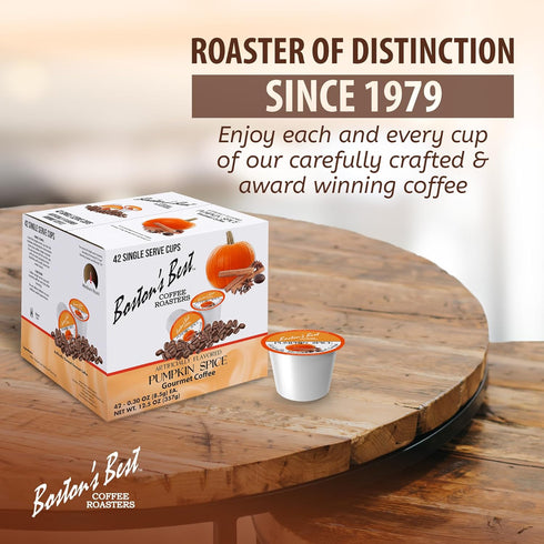 Spice,12.6 oz, 42 Count Boston's Best Single Serve Coffee, Pumpkin