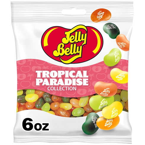 Jelly Belly Tropical Paradise Jelly Bean Collection - 6 oz Peg Bag