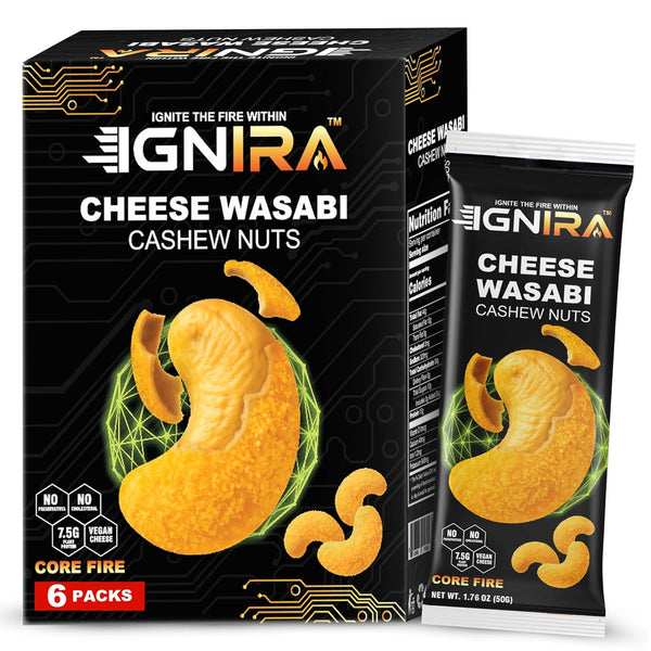 Cheese Wasabi Cashew Nuts Crunchy Roasted Cashew Nuts, Nutrient-Rich Protein-Powered Snack, Flavored