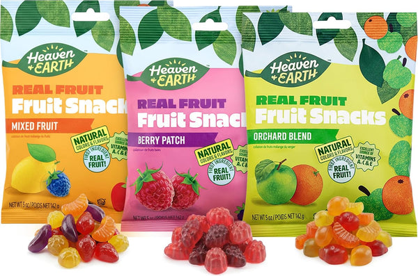 Heaven & Earth Fruit Snacks, Variety Pack, 5 oz (3 Pack) |