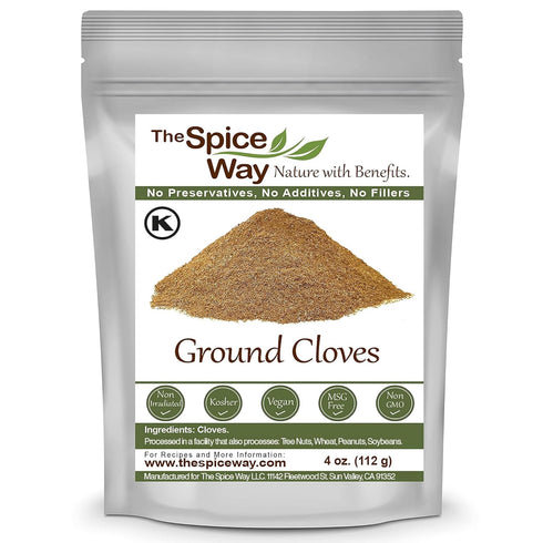 The Spice Way Ground Cloves - 4 oz Clove Powder or Spice for Savory Dishes and Clove Tea