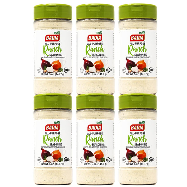 Badia Ranch All Purpose Seasoning, 5 Ounce - Pack of 6, Off White with Parsley