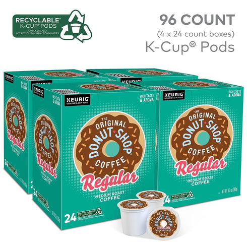 96 Count The Original Donut Shop Regular Keurig Single-Serve K-Cup Pods, Medium Roast Coffee