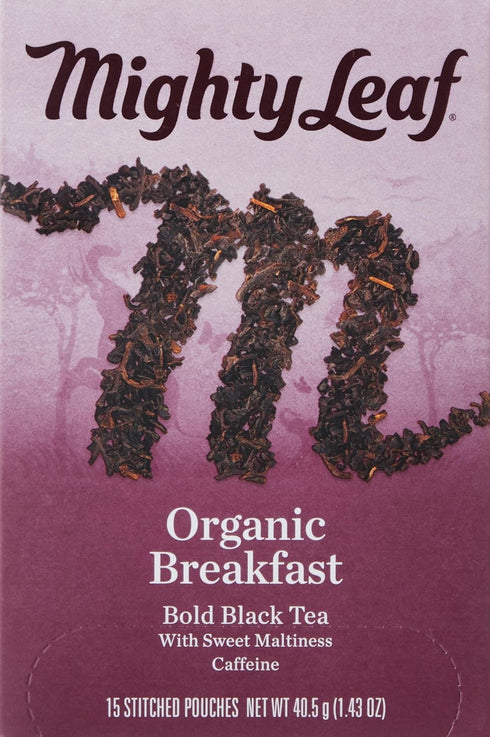Mighty Leaf Tea Organic Breakfast Hand-Stiched Tea Bags, 15 ct