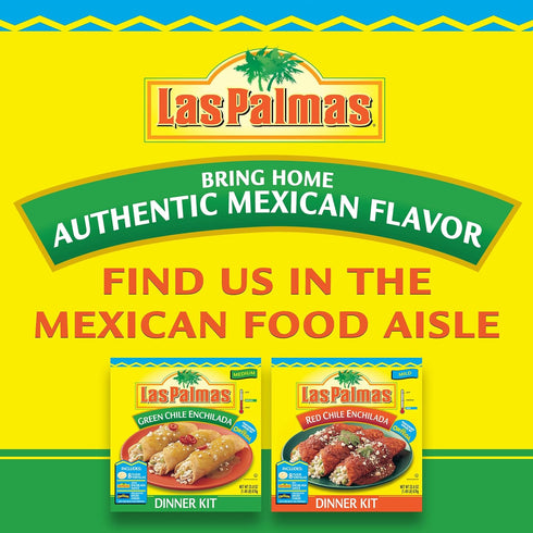 Las Palmas 23.8 (Pack 6) Medium Green Chile Enchilada Dinner Kit, Ounce