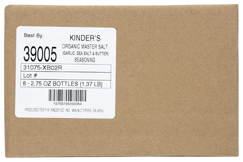 2.75 (Pack 8) Kinder's Organic Master Salt Seasoning, Non GMO, Gluten Free, Ounce