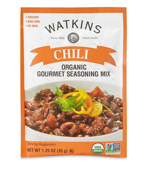 Watkins Organic Chili Gourmet Seasoning Mix - 1.25 oz. Packets (Pack of 12)