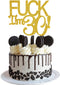 Gold Glitter Funny Happy 30 Birthday Cake Topper - 30th Cake Topper for Men and Women Birthday Party Decoration