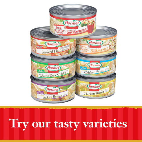 5 (Pack 12) Hormel Premium No Salt Added Canned Chunk Chicken Breast in Water, Ounce