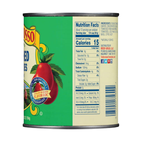 15 3-Pack Tuttorosso Crushed Tomatoes with Basil, Gluten Free and Vegetarian Recipe, Ounce Jars