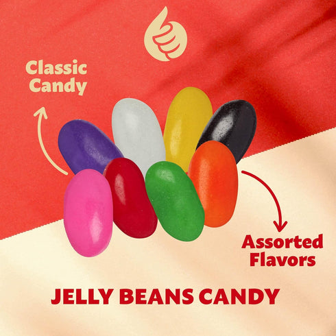 2-Pound Jelly Beans | Bag | Chewy Candy for Buffets, Office Bowls, Party Favors, Dessert Decorating, and Snacking |