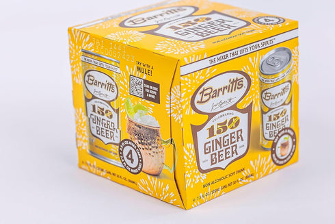 7.5 oz 24 Pack, Barritt's Mixers - Ginger Beer Mix, Non-Alcoholic Soda Cocktail Mixer, fl Cans, Mini