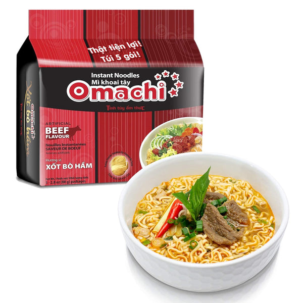 Masan OMACHI Golden Potato Noodles - Beef Stew Flavor - Made with Natural