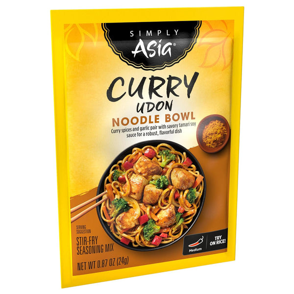 Simply Asia Curry Udon Noodle Bowl Seasoning Mix, 0.87 oz (Pack of