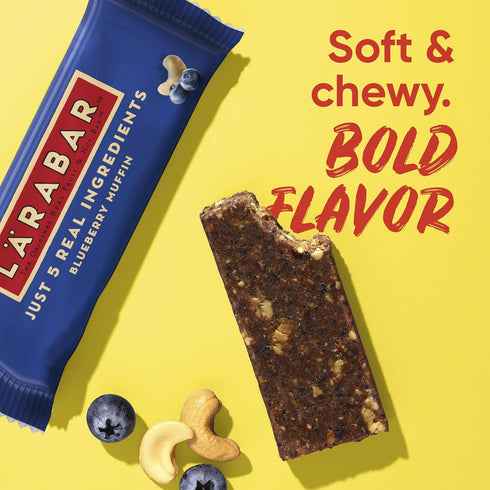 9.6 oz, 6 Larabar Blueberry Muffin Fruit and Nut Bars, Gluten Free and Vegan, Ct