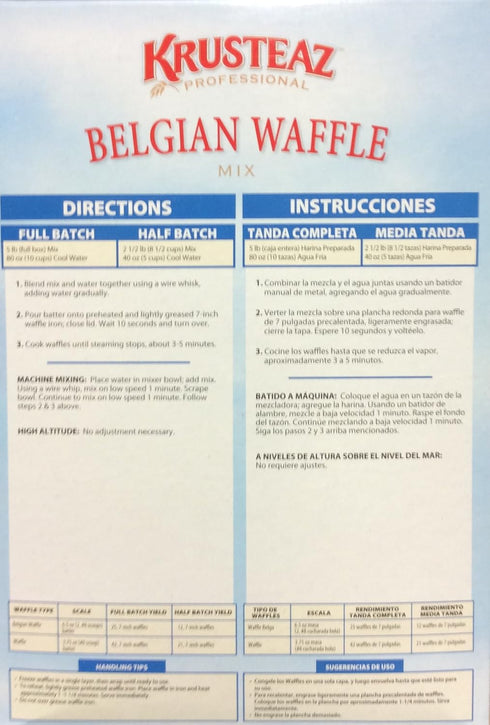 5 (Pack 2) Krusteaz Belgian Waffle Mix Belgian-Waffle, Pound