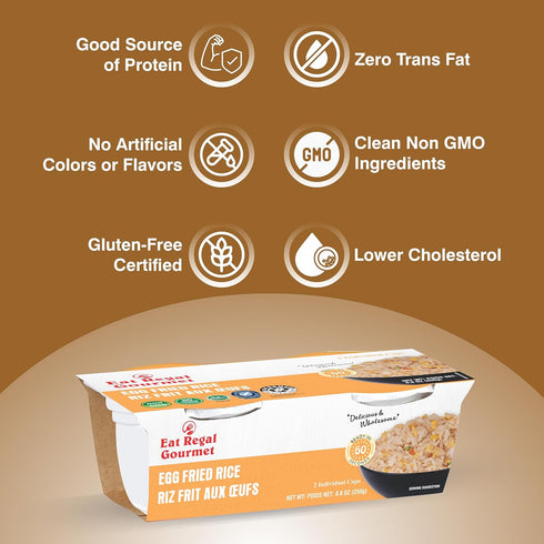 1 11g 8.8oz (2125g), Pack 6 Eat Regal Egg Fried Rice Cups, Protein-Rich & Fluffy, Always Fluffy, No Clump, Ready