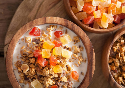 4 Food to Live Diced Fruits Mix, Pounds - Contains Dreid and Diced Mango, Pineapple, Papaya. Sweetened, Unsulfured
