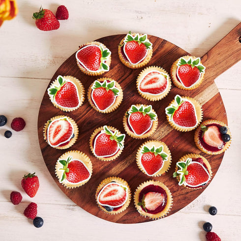 45PCS Edible Strawberry Cupcake Toppers Wafer Paper Starwberry Cake Decoration Sweet Berry Strawberry Happy Birthday