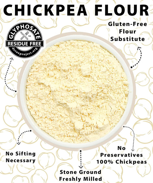 9 LBS 100% Palouse Brand Certified Glyphosate Residue Free Chickpea Flour | | Family Farmed in Washington State |