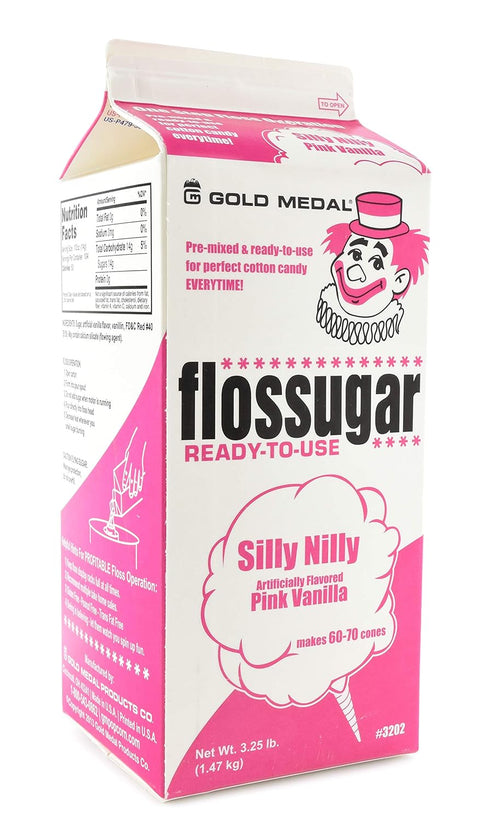 52 oz 1/2 2 Pack Gold Medal Variety Candy Flossugar (Blue Raspberry and Pink Vanilla) , - Gallon