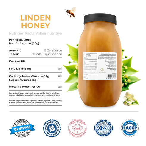 100% 1000g/35.2oz Pack 2 HONIGMA Marma Linden Honey | Authentic Raw Honey from Ukraine | Pure, Unpasteurized & Fully