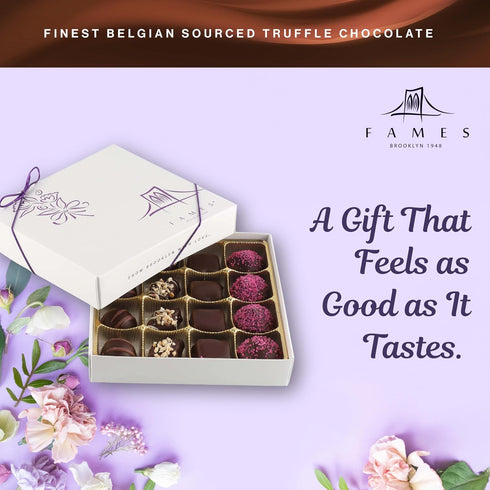 16 Box of Chocolates Gift for Mom - Kosher Dairy Free, Vegan Chocolate Gift Box - Pc Handcrafted Truffle Candy